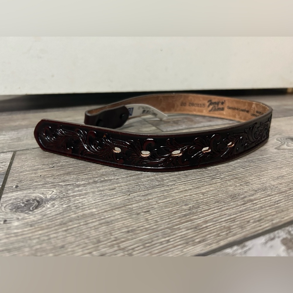 Youth Tony Lama Little Texas Brown Leather Belt size 20